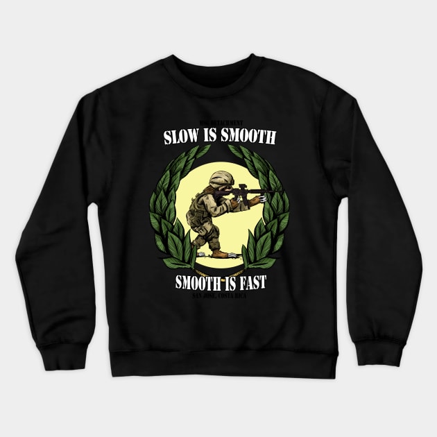 Slow is Smooth Crewneck Sweatshirt by Gil